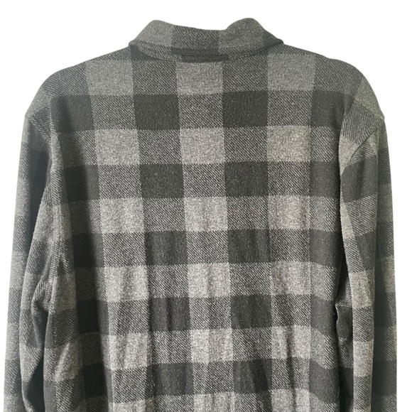 Faherty Legend Sweater Shirt in Charcoal Black Buffalo Plaid Size XL - Picture 5 of 15